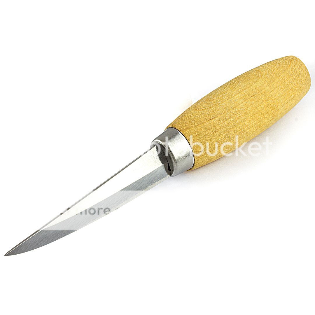 7.5" MORAKNIV WOOD CARVING 106 CARBON STEEL FIXED BLADE KNIFE Mora